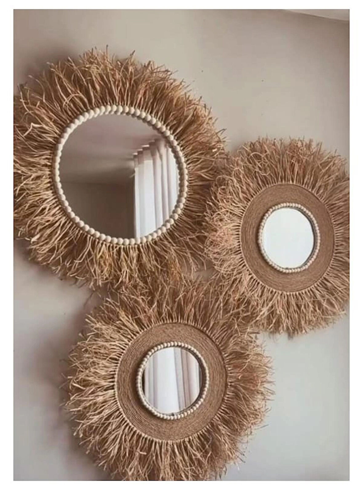 3lü Duvarsüsü Aynalı Rafya