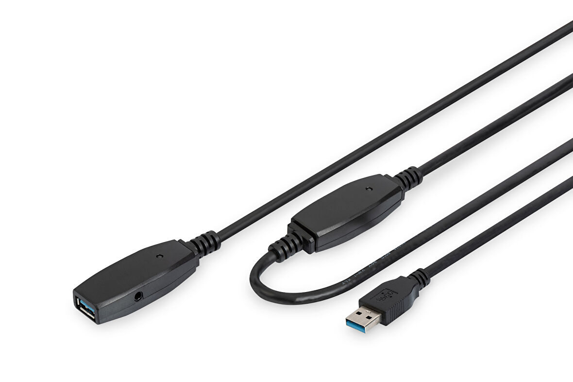 Digitus USB 3.0 Repeater / Uzatma Kablosu, 10 metre&lt;br&gt;
Digitus Active USB 3.0 extension cable, 10 m