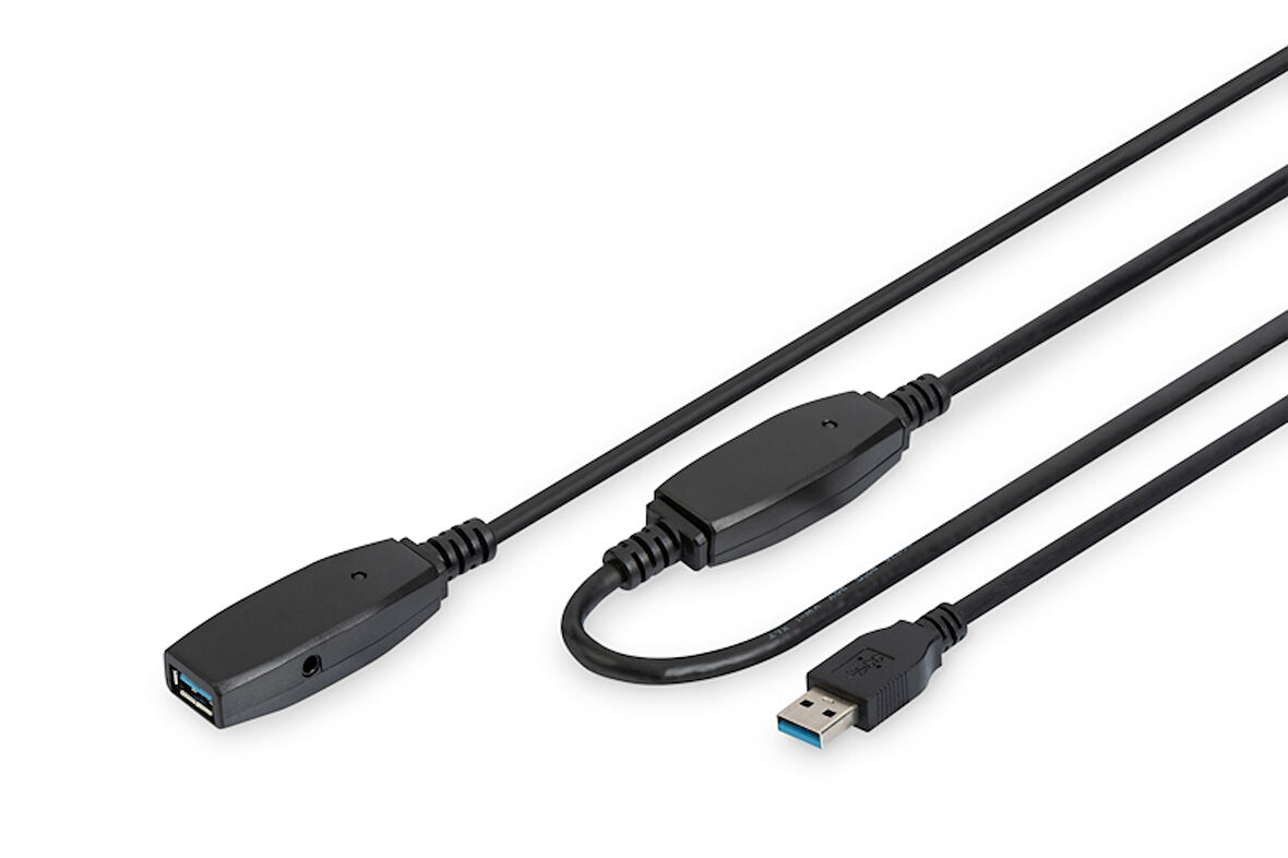 Digitus USB 3.0 Repeater / Uzatma Kablosu, 20 metre&lt;br&gt;
Digitus Active USB 3.0 extension cable, 20 m