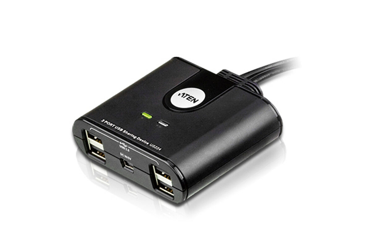 USB Arayüzüne Sahip Cihazları Paylaştıran Switch, USB 2.0 , 2 PC, 4 USB Cihaz (2-Port USB Peripheral Sharing Device)