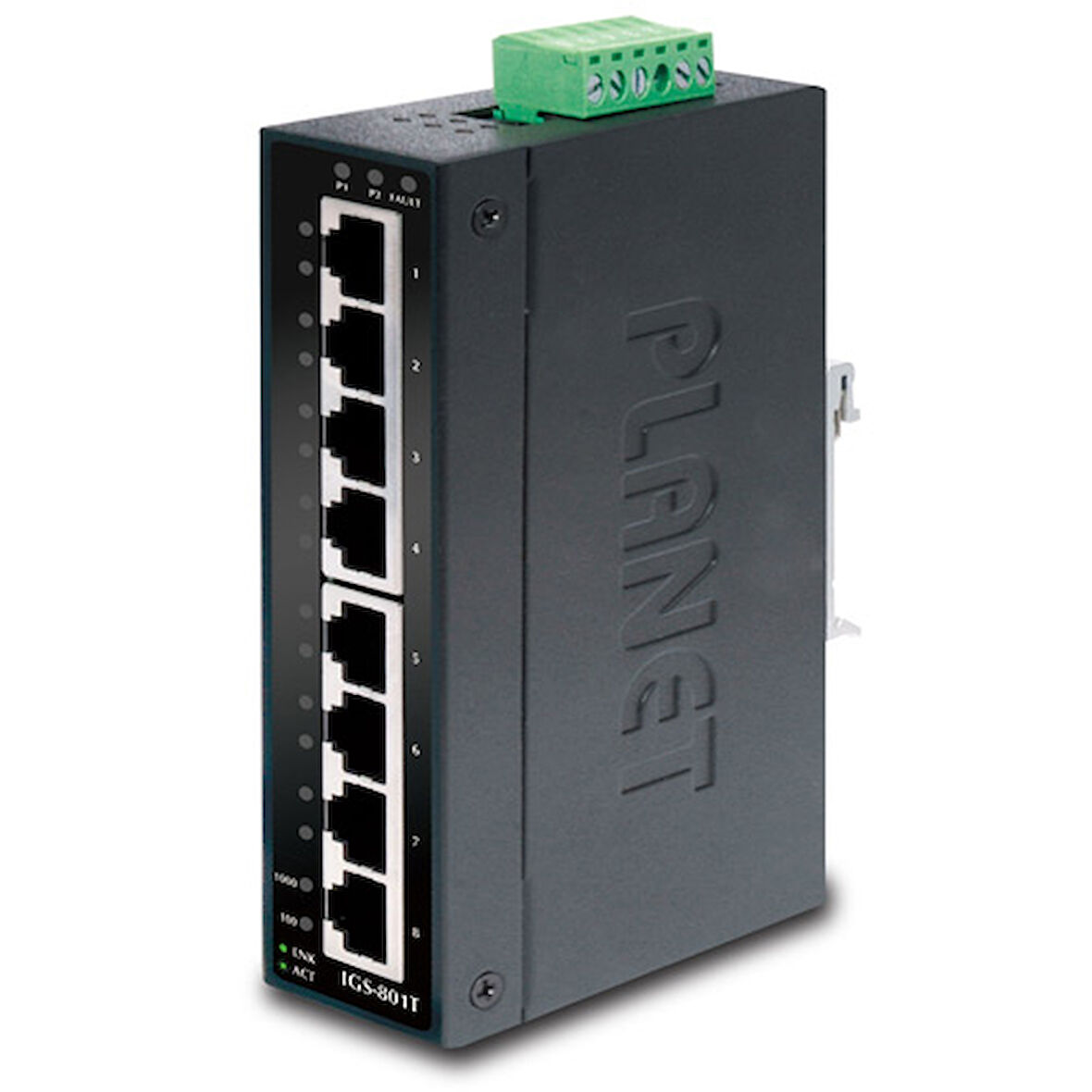 Endüstriyel Tip Yönetilemeyen Switch (Industrial Unmanaged Switch)&lt;br&gt;
8-Port 10/100/1000Mbps&lt;br&gt;
IP30, -40~75 Derece C