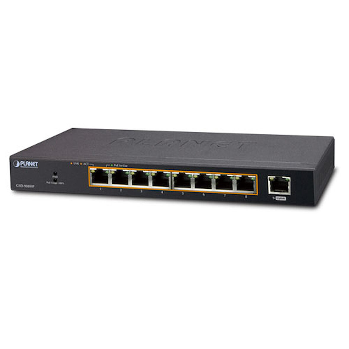 Yönetilemeyen Masaüstü Tip Switch (Unmanaged Desktop Switch)&lt;br&gt;
8-Port 10/100/1000T 802.3at/af PoE+ Injector (Port başına 30.8 watt) (PoE Güç Bütçesi maks. 100 watt)&lt;br&gt;
1-Port 10/100/100