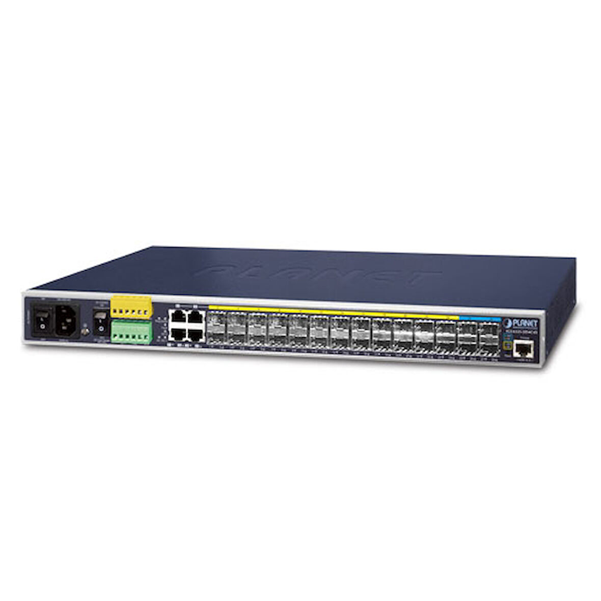 Endüstriyel Tip Yönetilebilir Ethernet Switch (Industrial Managed Ethernet Switch)&lt;br&gt;
L3&lt;br&gt;
14-Port 100/1G SFP (4 adet TP+ Paylaşımlı)&lt;br&gt;
10-Port 1G/2.5G SFP+&lt;br&gt; 
4-Port 10