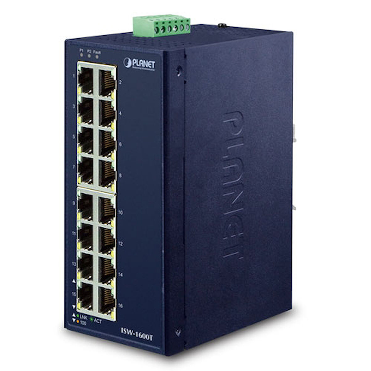 Endüstriyel 16-Port 10/100TX Fast Ethernet Switch (-40~75 derece C)&lt;br&gt;
Industrial 16-Port 10/100TX Fast Ethernet Switch (-40~75 degrees C)