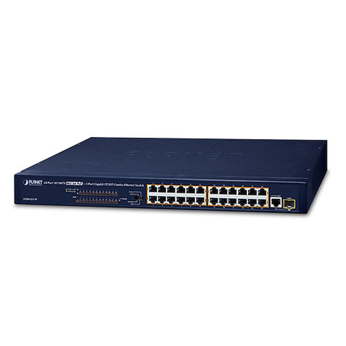 Yönetilemeyen Switch (Unmanaged Switch)&lt;br&gt;
24 x 10/100BASE-TX 802.3at PoE+ (Port-1 ile Port-24 arası) (Port başına 30.8 watt) (PoE Güç Bütçesi maks. 190 Watt)&lt;br&gt;
1 x 10/100/1000BASE-T&lt