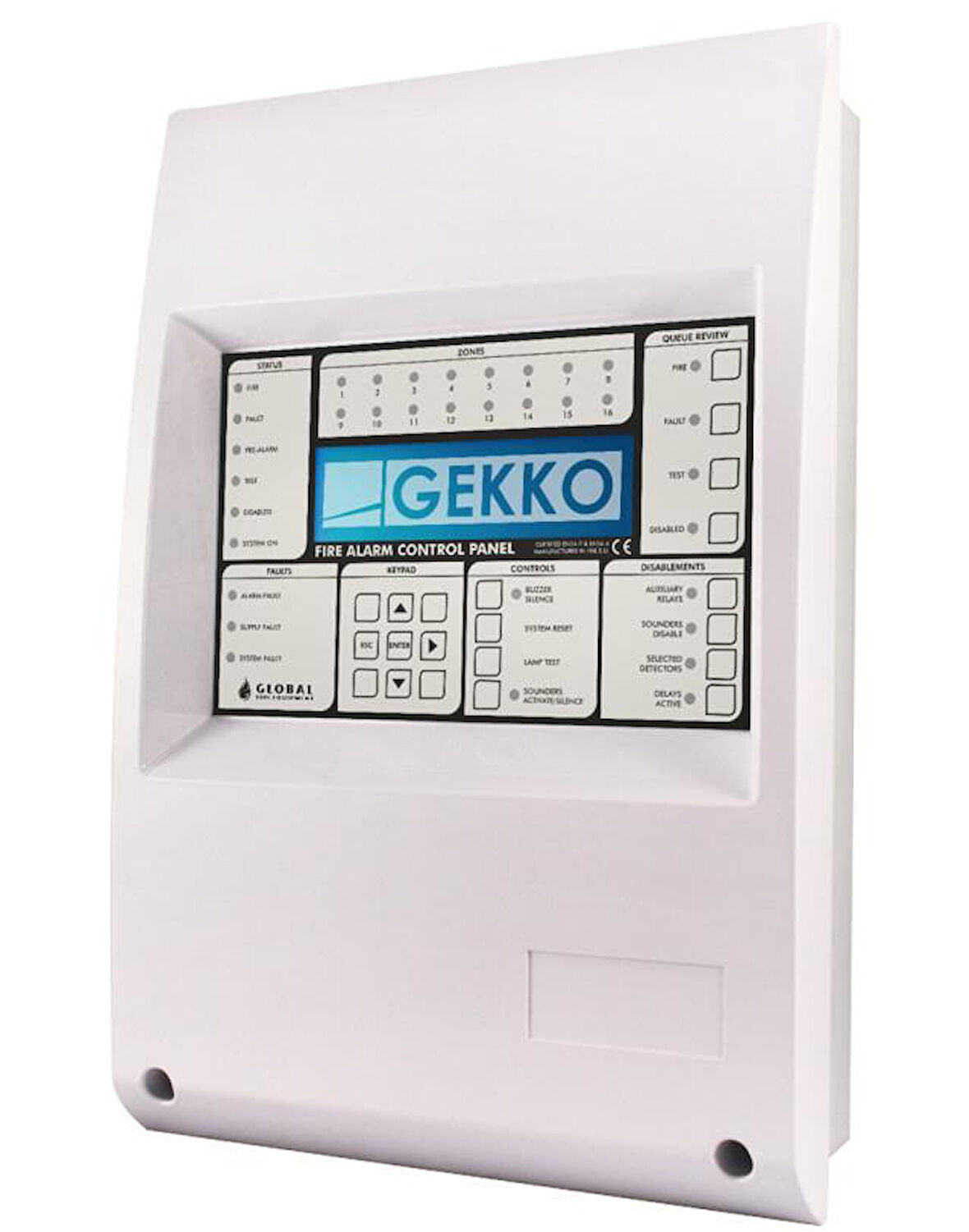 GEKKO+1  1 Loop Yangın Alarm Kontrol Paneli 125 Adres