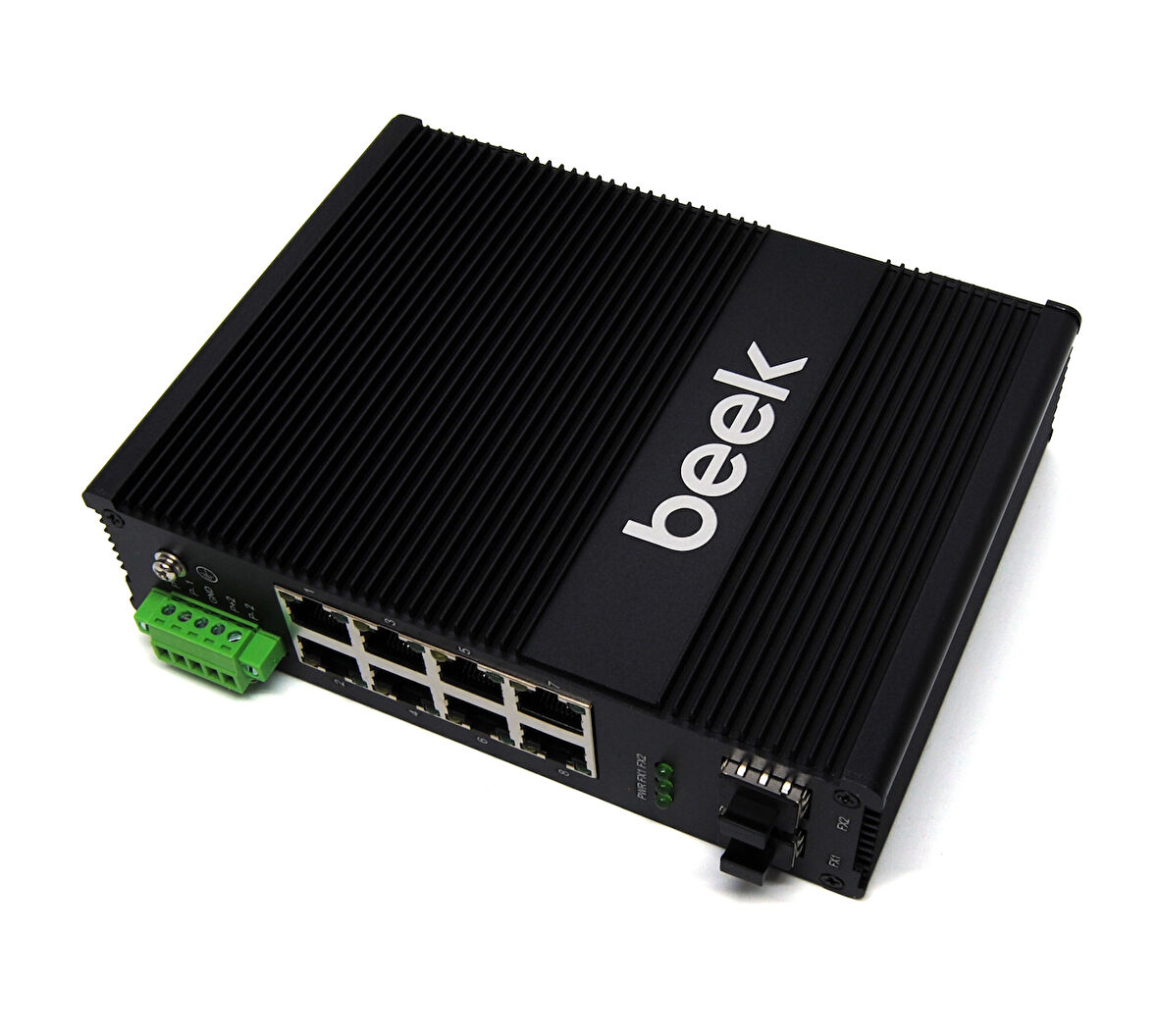 Beek Yönetilemeyen L2 Endüstriyel PoE Switch&lt;br&gt;
 8 x 10/100/1000T IEEE802.3af/at PoE+ port (Port başına 30.8 watt) (PoE Güç Bütçesi maks. 240 Watt)&lt;br&gt;
2 x 1G SFP&lt;br&gt;
Din-Ray montaj