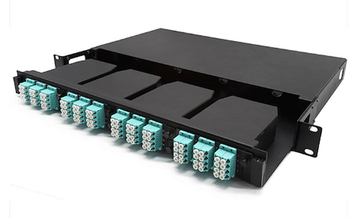 BN-19FPMPO-4 Panel için MPO Kaset OM3; 2 x MPO Adaptör, 12xLC Dublex Adaptör, 2 x 6LC Duplex OM3 MPO Bağlantı Kablosu Dahil (4 port BN-19FPMPO-4 model MPO Boş Patch Panel haricen temin edilmelidir)