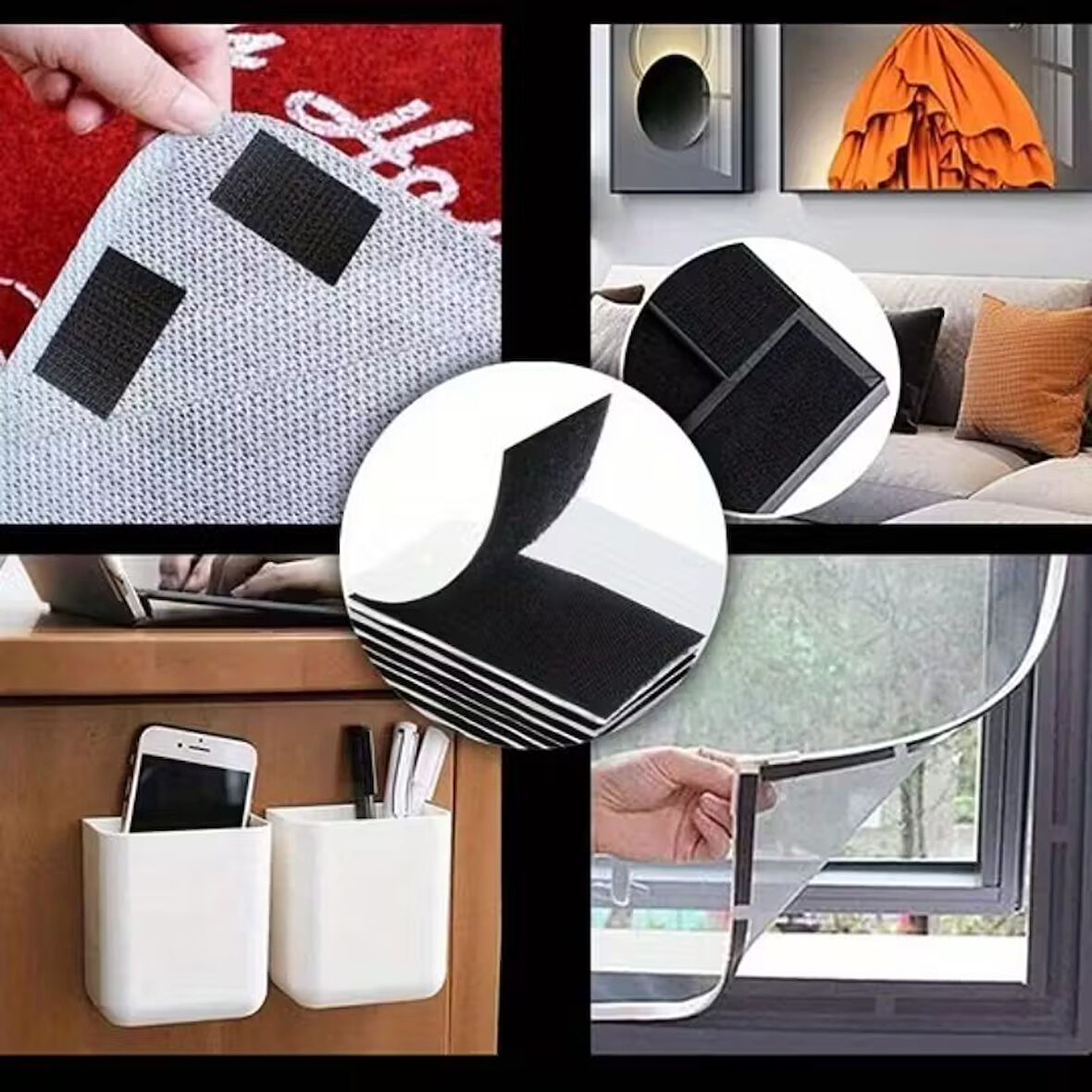 Cırt Cırt Bant Arkası Yapışkanlı 50mmx5mt (takım) Siyah