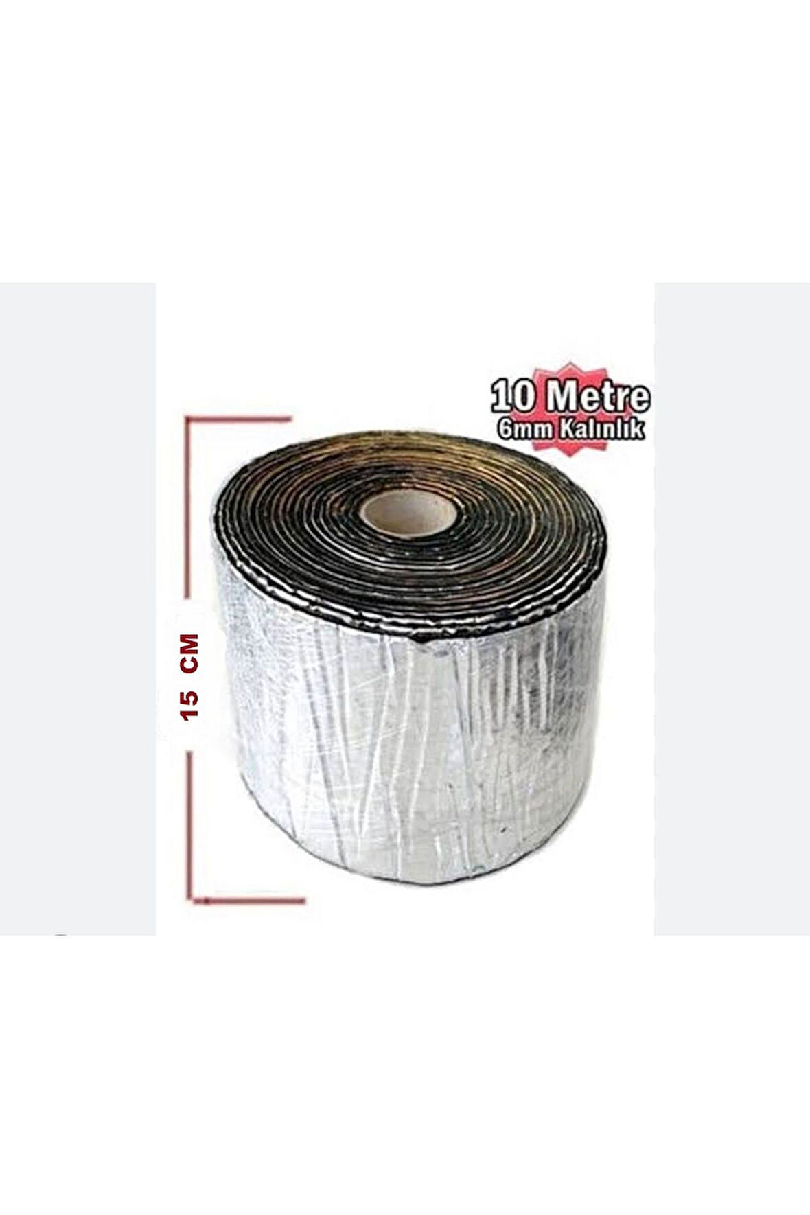Araç Oto Ses Isı Yalıtım Bandı Folyolu Kauçuk Sünger 15cmx10metre 6mm Yapışkanlı