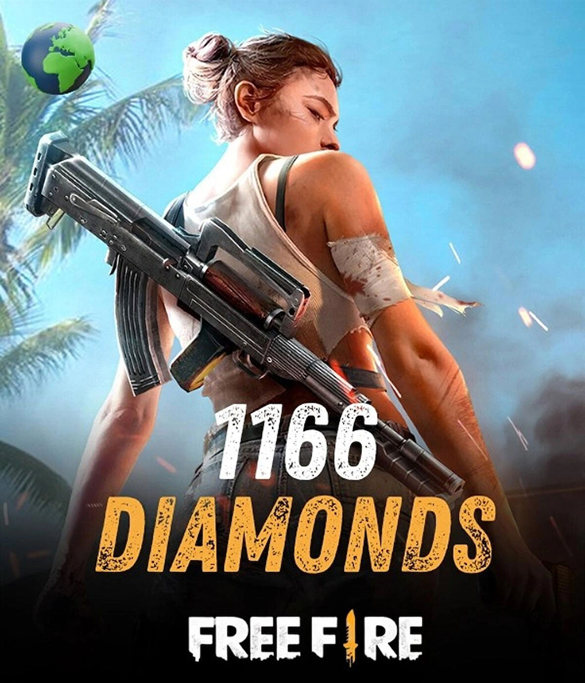 Free Fire 1060+106 Diamonds