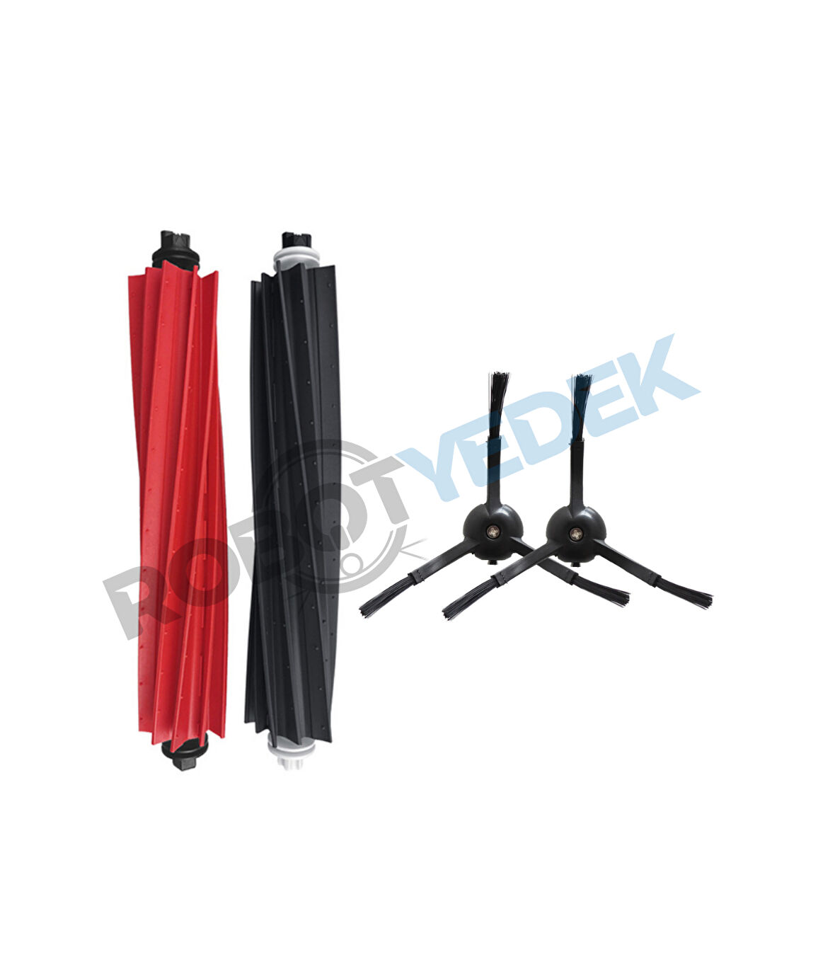 Roborock Q8 Max, Q8 Max Plus Uyumlu Yedek Ana Fırça ve Yan Fırça-3 Parça