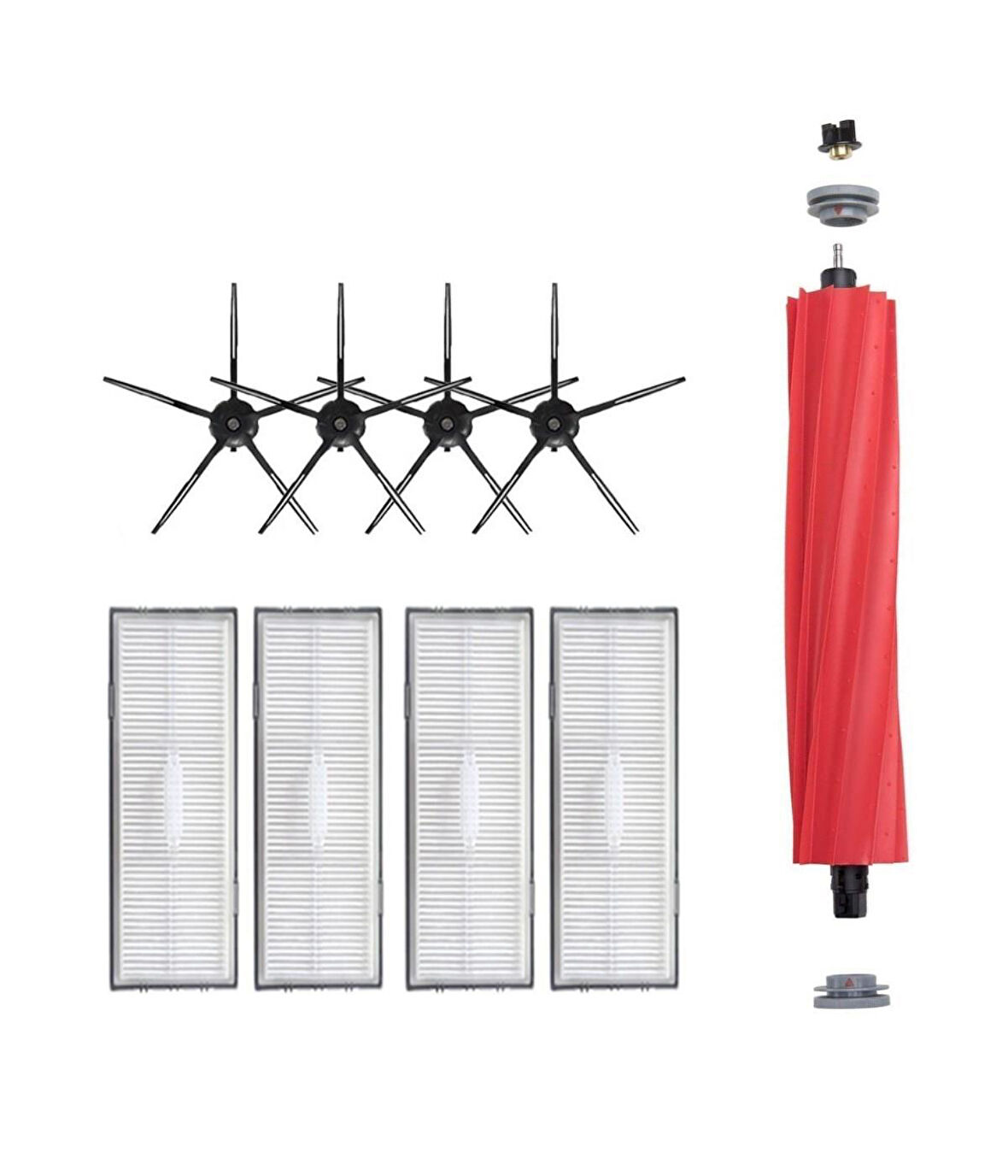 Roborock G10 Uyumlu Yedek Mopsuz Fırça Hepa Filtre Seti-9 Parça