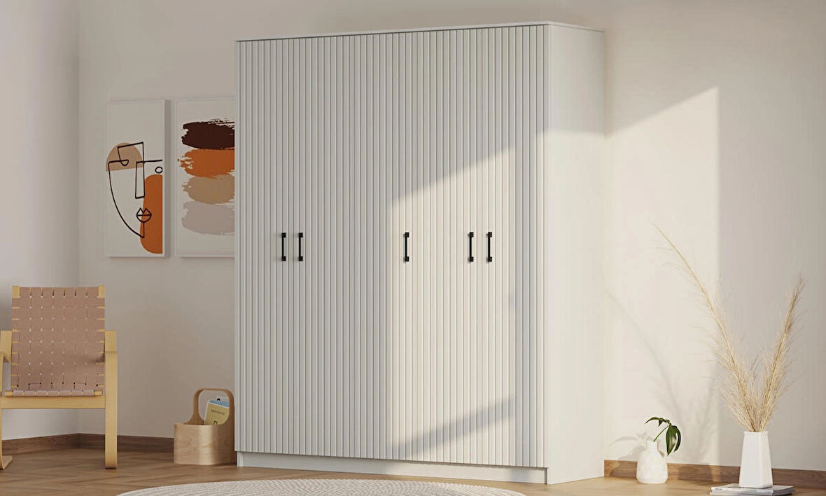 Rabi Mobilya İrem Country 5 Kapaklı Mega Gardırop