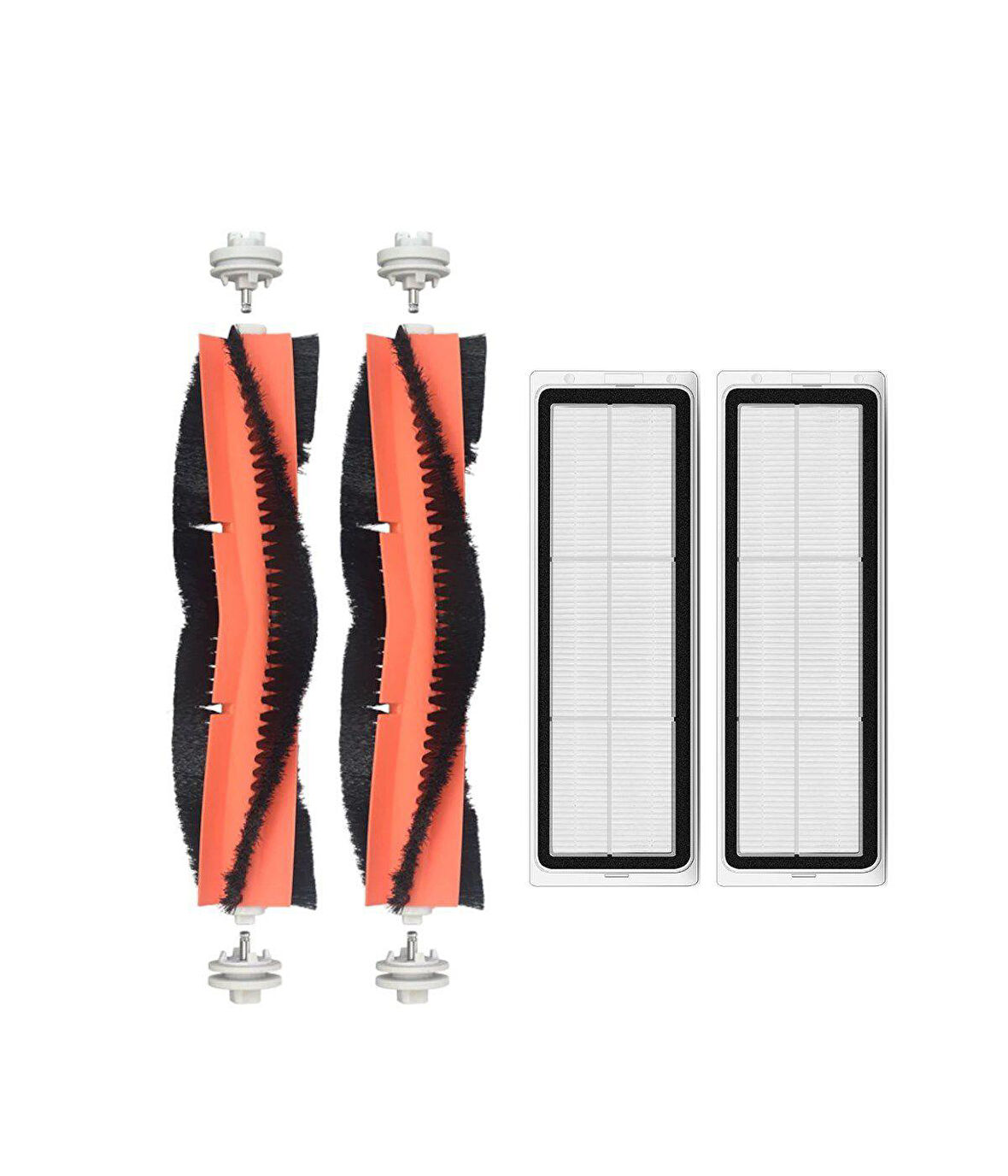 Dreame Bot D10 Plus Uyumlu Yedek Ana Fırça ve Hepa Filtre-4 Parça