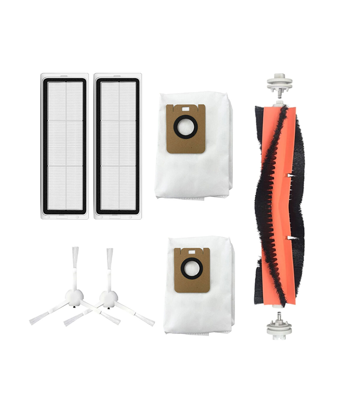 Dreame Bot D10 Plus Uyumlu Yedek Fırça Filtre Toz Torbası-7 Parça