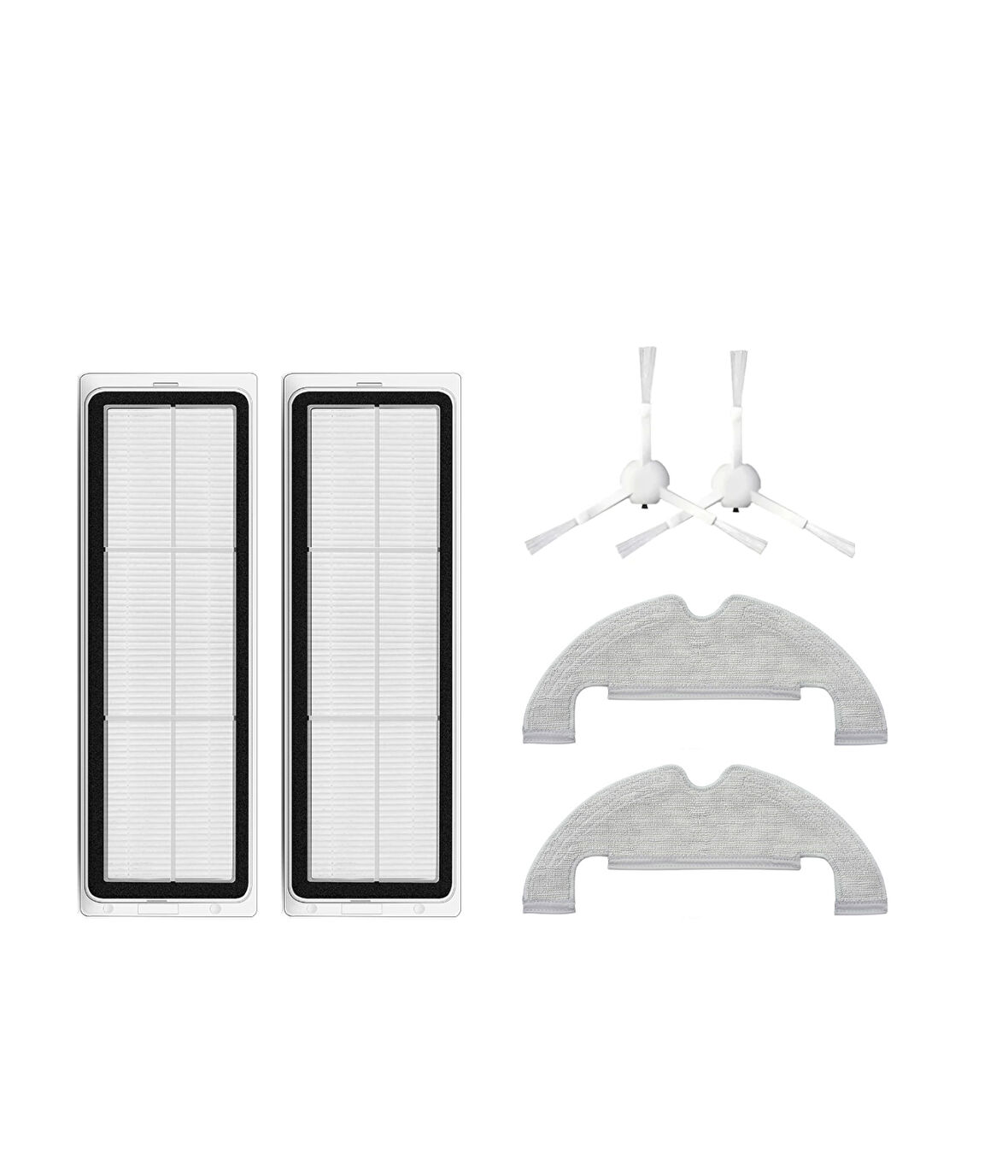 Dreame Bot D10 Plus Uyumlu Yedek Hepa Filtre Yan Fırça Mop-6 Parça