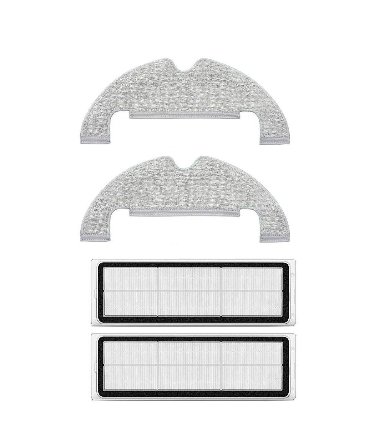 Dreame Bot D10 Plus Uyumlu Yedek Mop ve Hepa Filtre-4 Parça