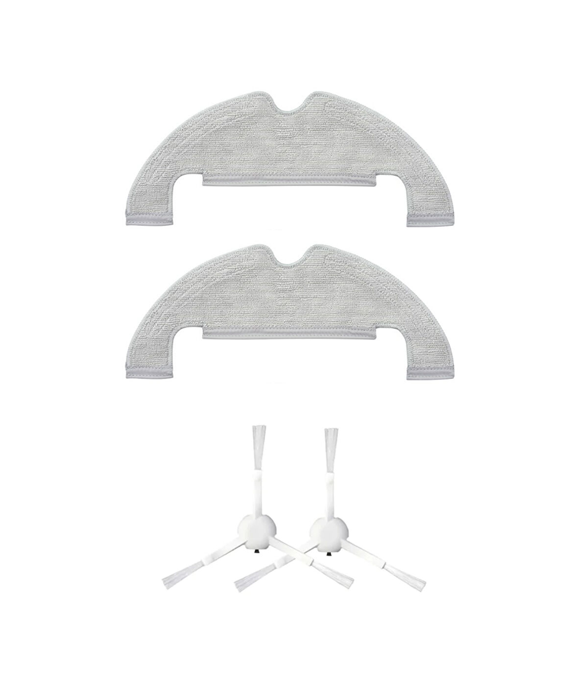 Dreame Bot D10 Plus Uyumlu Yedek Mop ve Yan Fırça-4 Parça