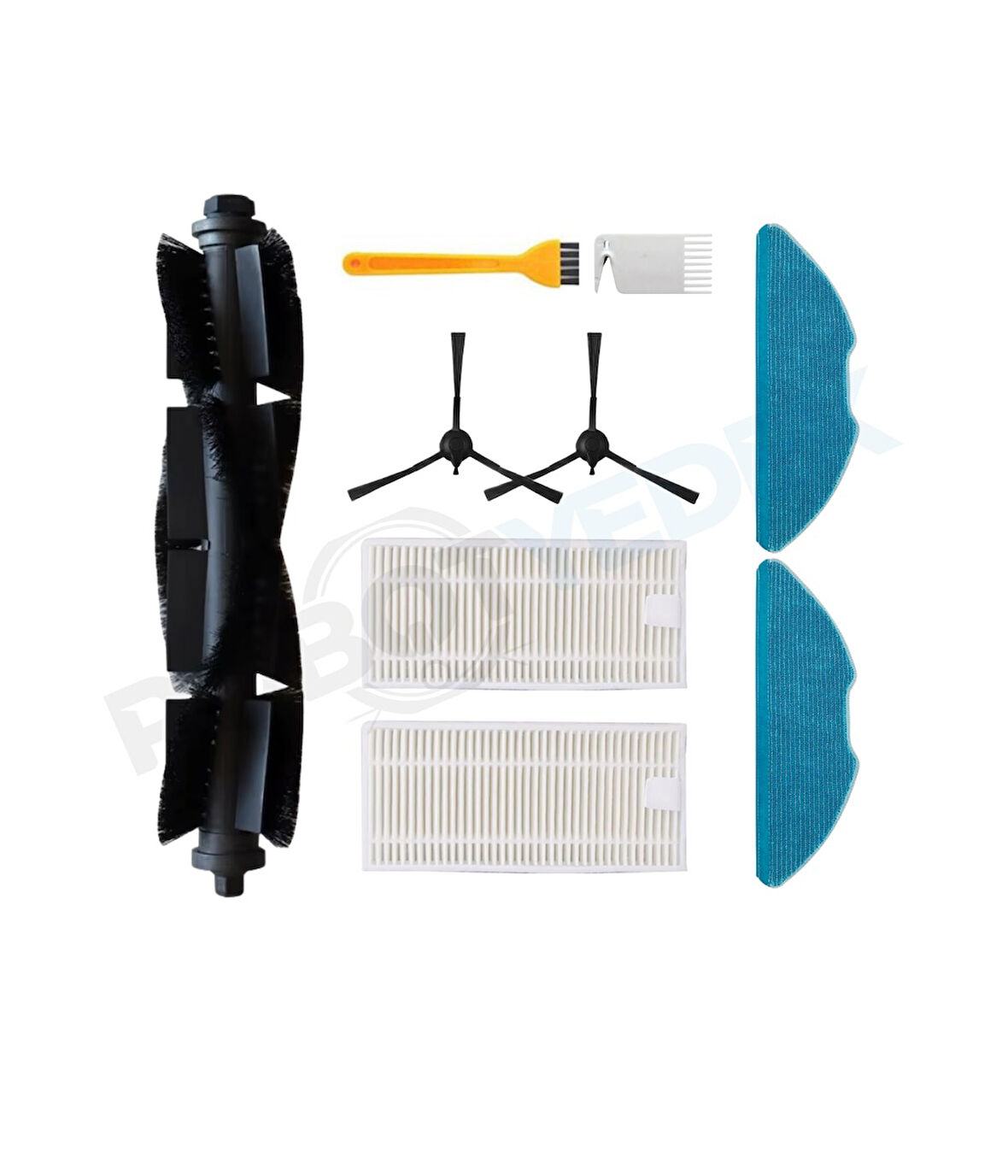 Philips 2000 ve 3000 Serileri Uyumlu Yedek Fırça Hepa Filtre Mop Seti-9 Parça