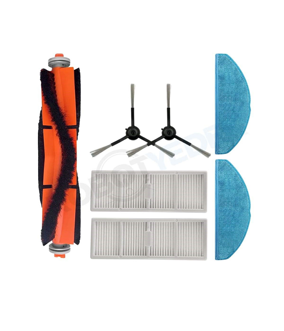 Philips 7000 Serileri ile Uyumlu Yedek Fırça Hepa Filtre Mop Seti-7 Parça