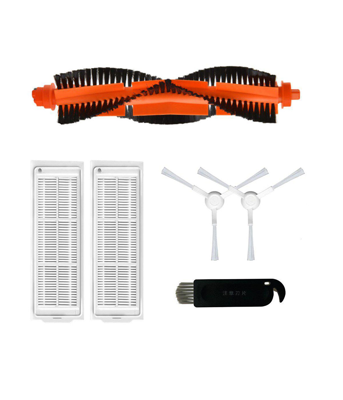 Xiaomi Mop Pro STYJ02YM (Beyaz) Uyumlu Yedek Mopsuz Fırça Hepa Filtre Seti-6 Parça