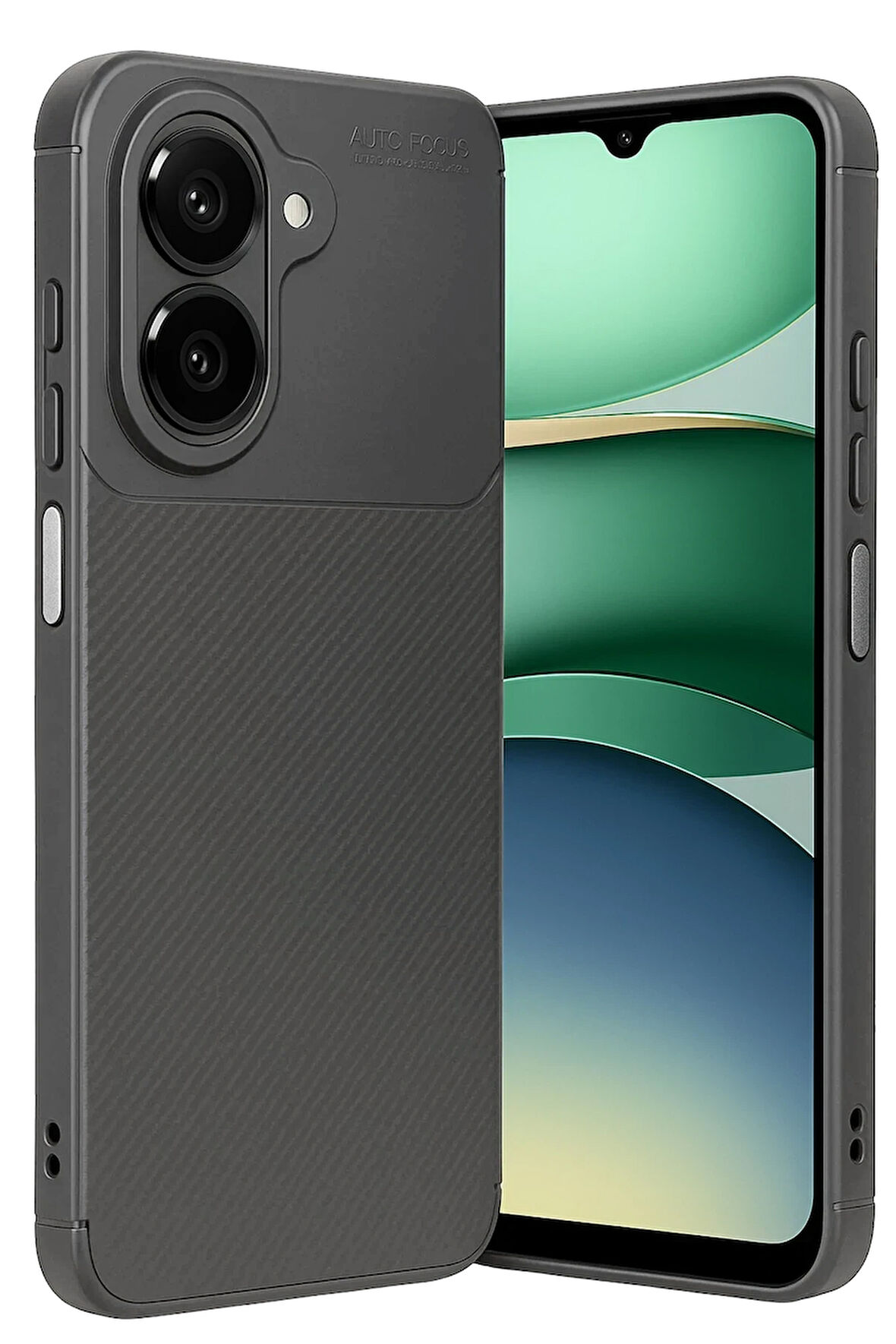 Xiaomi Redmi A5 4G Kılıf Karbon Görünümlü Silikon Azn-FcsKrbn