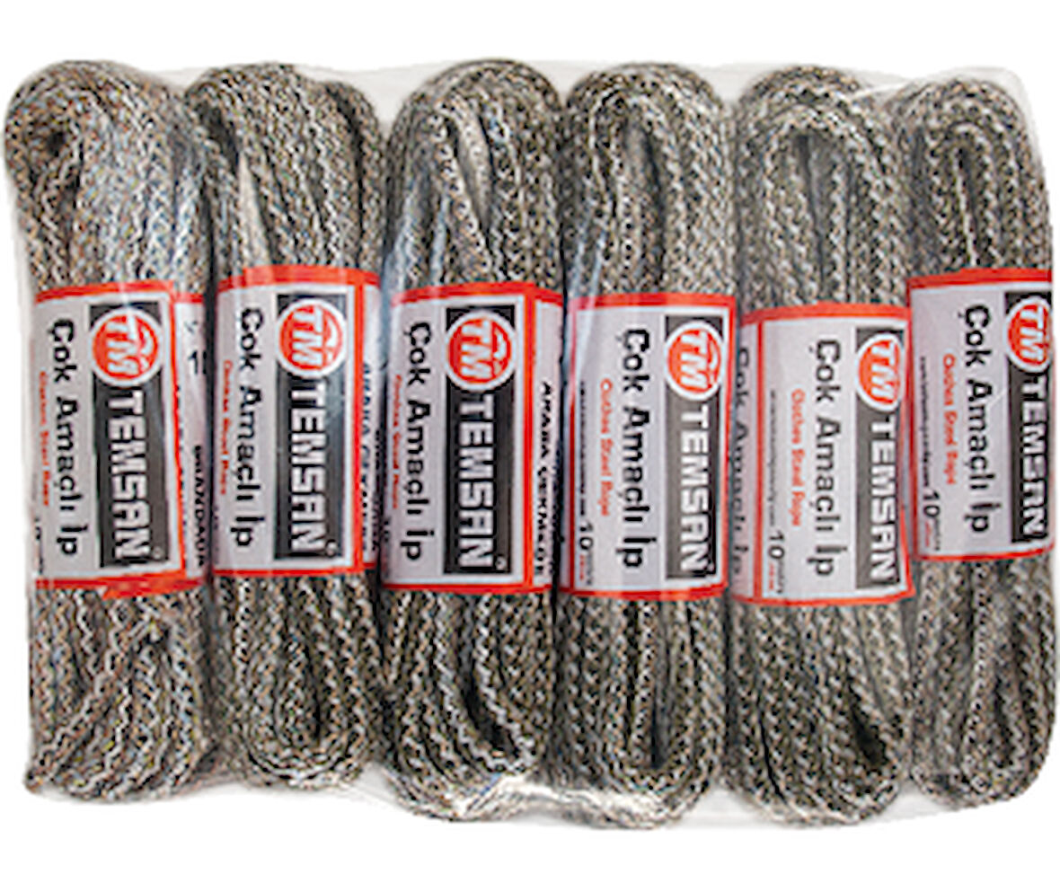 Temsan 10 mt Çok Amaçlı İp 12'li