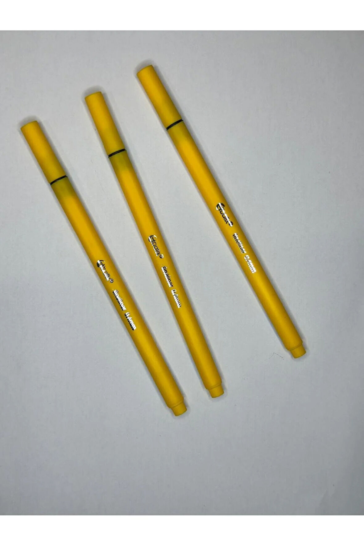 Fineliner 0,4 mm Keçeli Kalem Sarı (3 Adet)