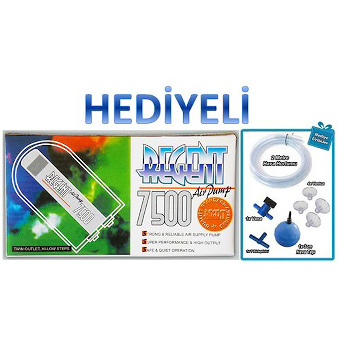 Regent 7500 Çift Çıkışlı Hava Motoru + Hava Seti