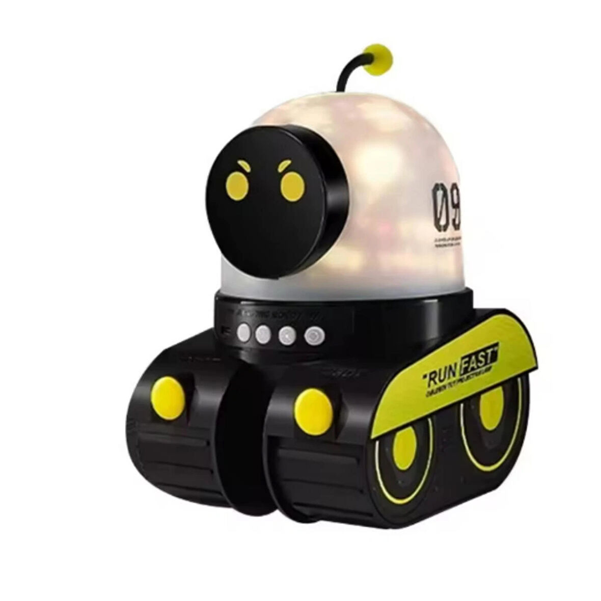 Ozmik LED gece lambası yıldızlı gökyüzü projektör Galaxy Robot projeksiyon lambasıMüzik Çalar