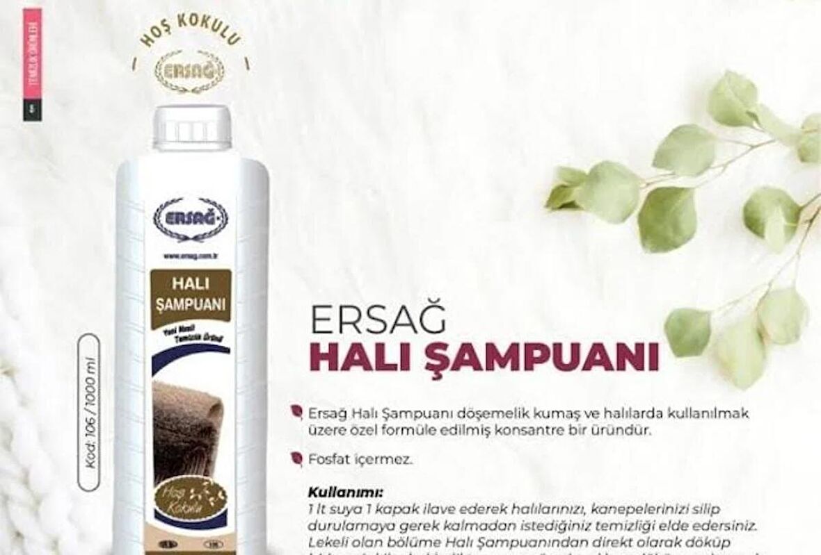 Ersağ Hoş Kokulu Halı Şampuanı 1000 Ml