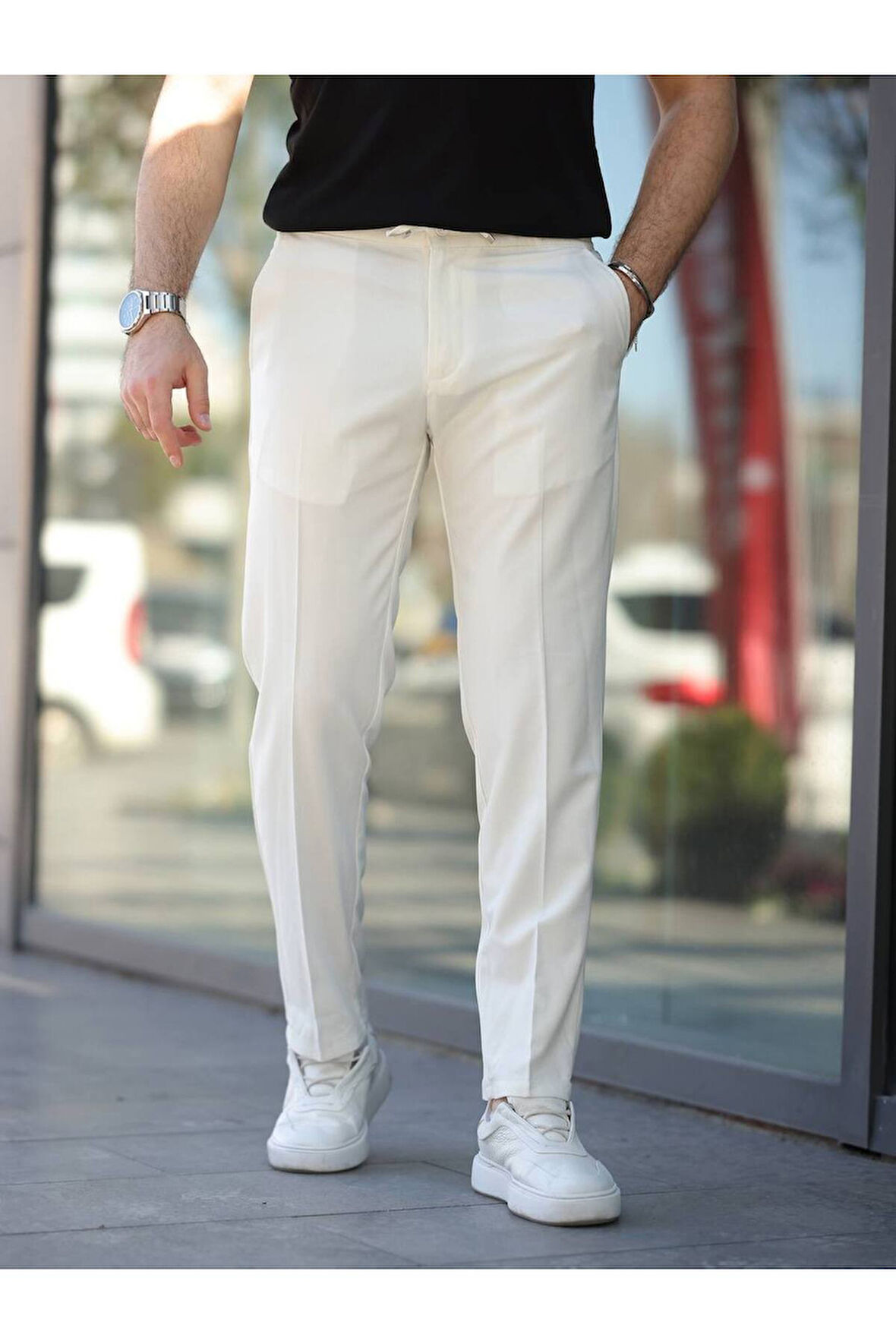 Slim Fit Likralı Jogger Pantolon