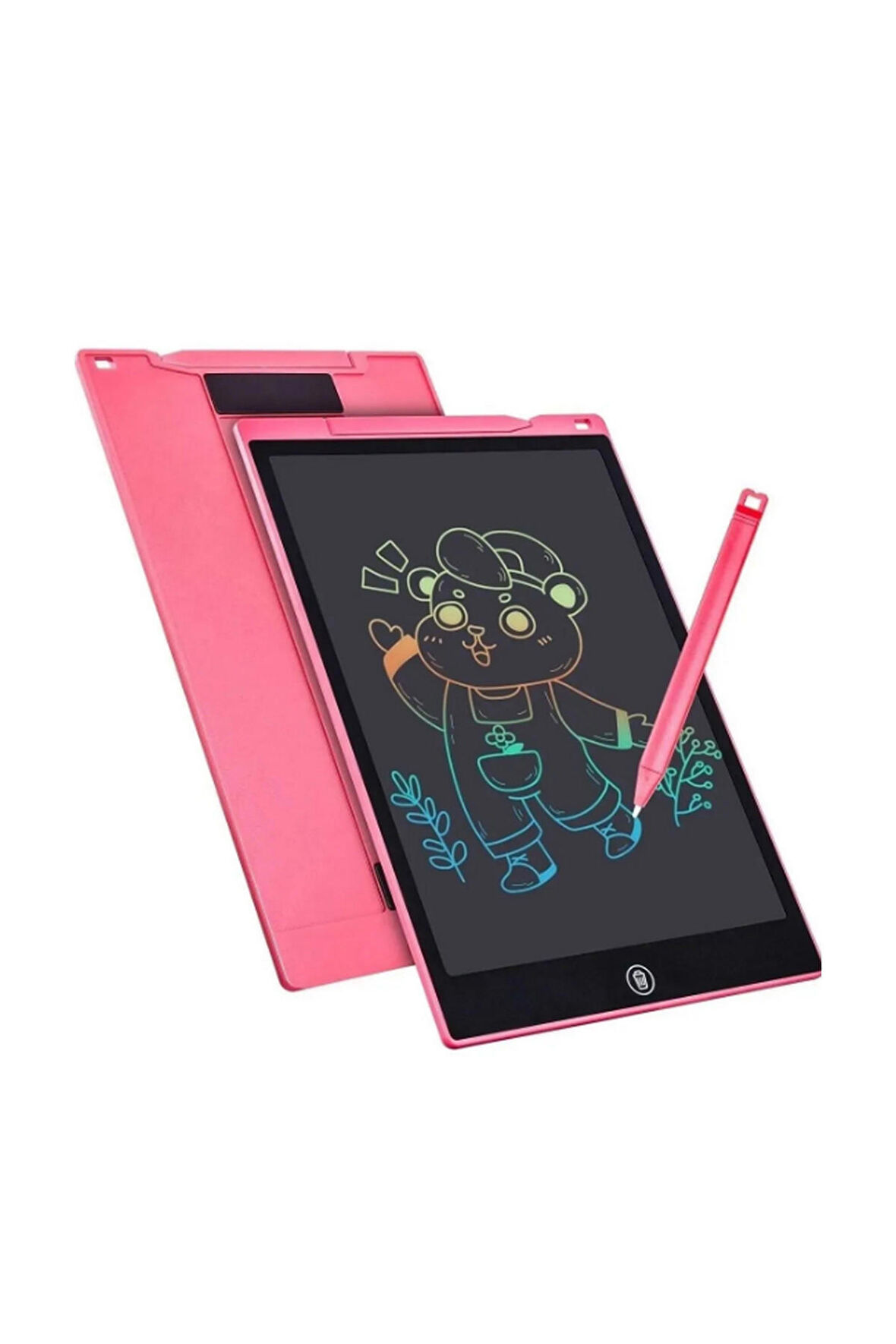 12 Inc Renkli Lcd Grafik Dijital Kalemli Çizim Tableti Yazı Tahta Not Yazma Eğitim Tableti Pembe
