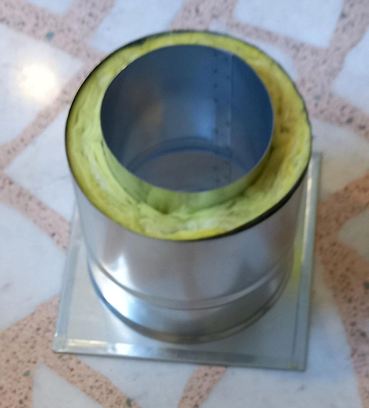 Renuzu Isı Yalıtımlı Yanmaz Plakalı Boru Baca Çıkışı (Ağaç Ev, Konteyner ) 110 mm Çap 13 Lük Boruya Uymaz