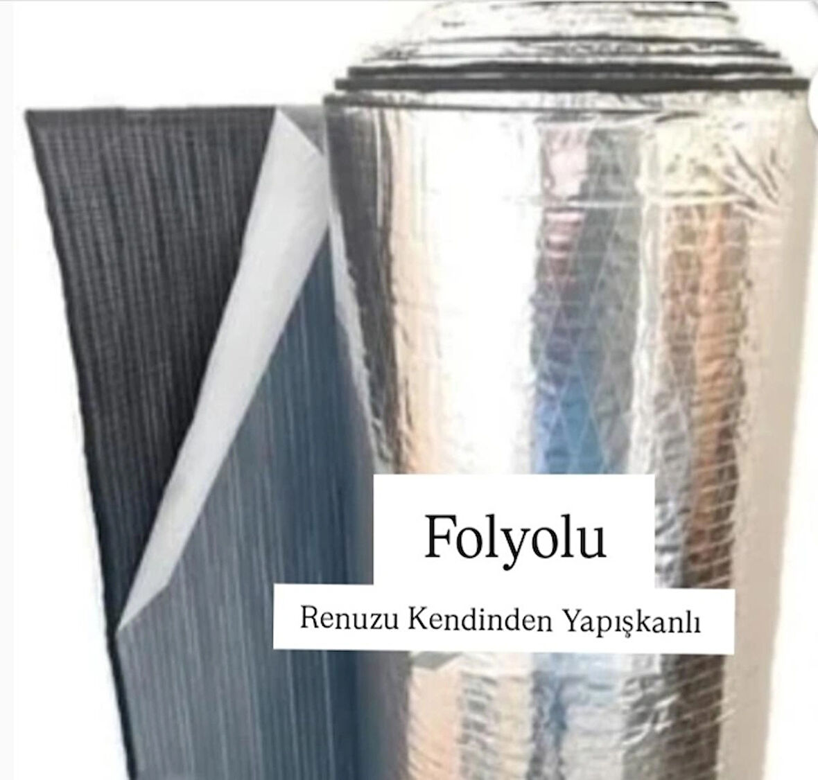 Renuzu Alüminyum Folyolu Kauçuk Izolasyon 9mm 120CM 24M2 Kendinden Yapışkanlı Elastomerik Kauçuk Köpüğü