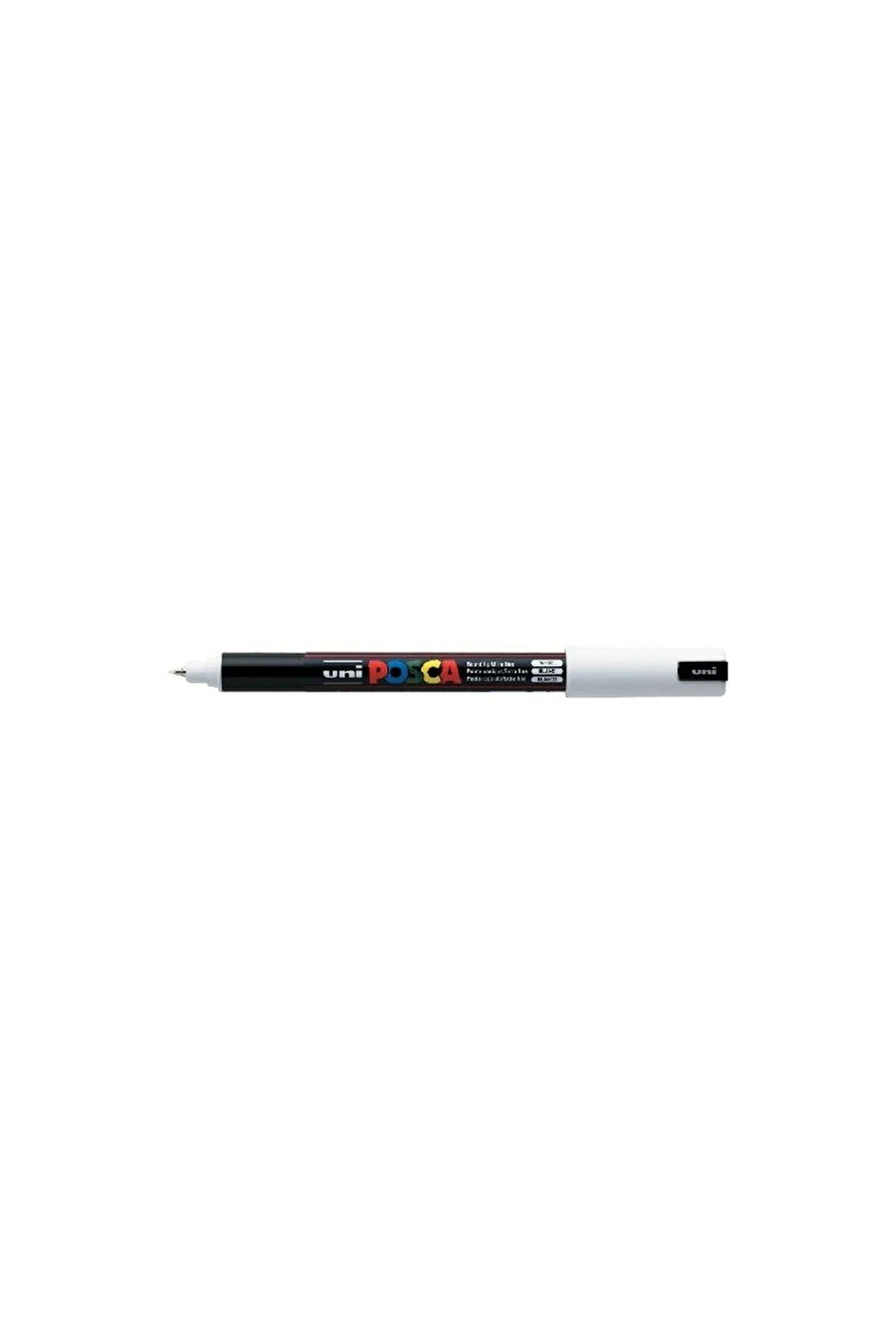 Posca Uni Pc-1Mr Renkli Boya Marker Kalemler Ultra İnce 0,7 Mm Beyaz (3 Adet)