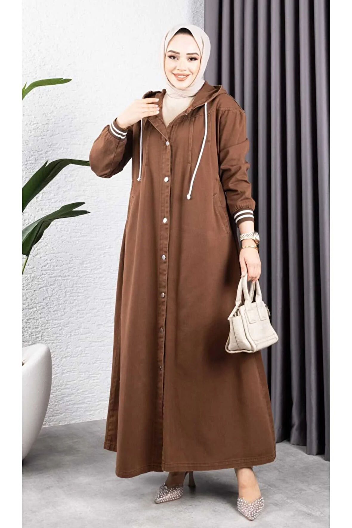 Kadın Kol Ribanalı Gabardin Kap