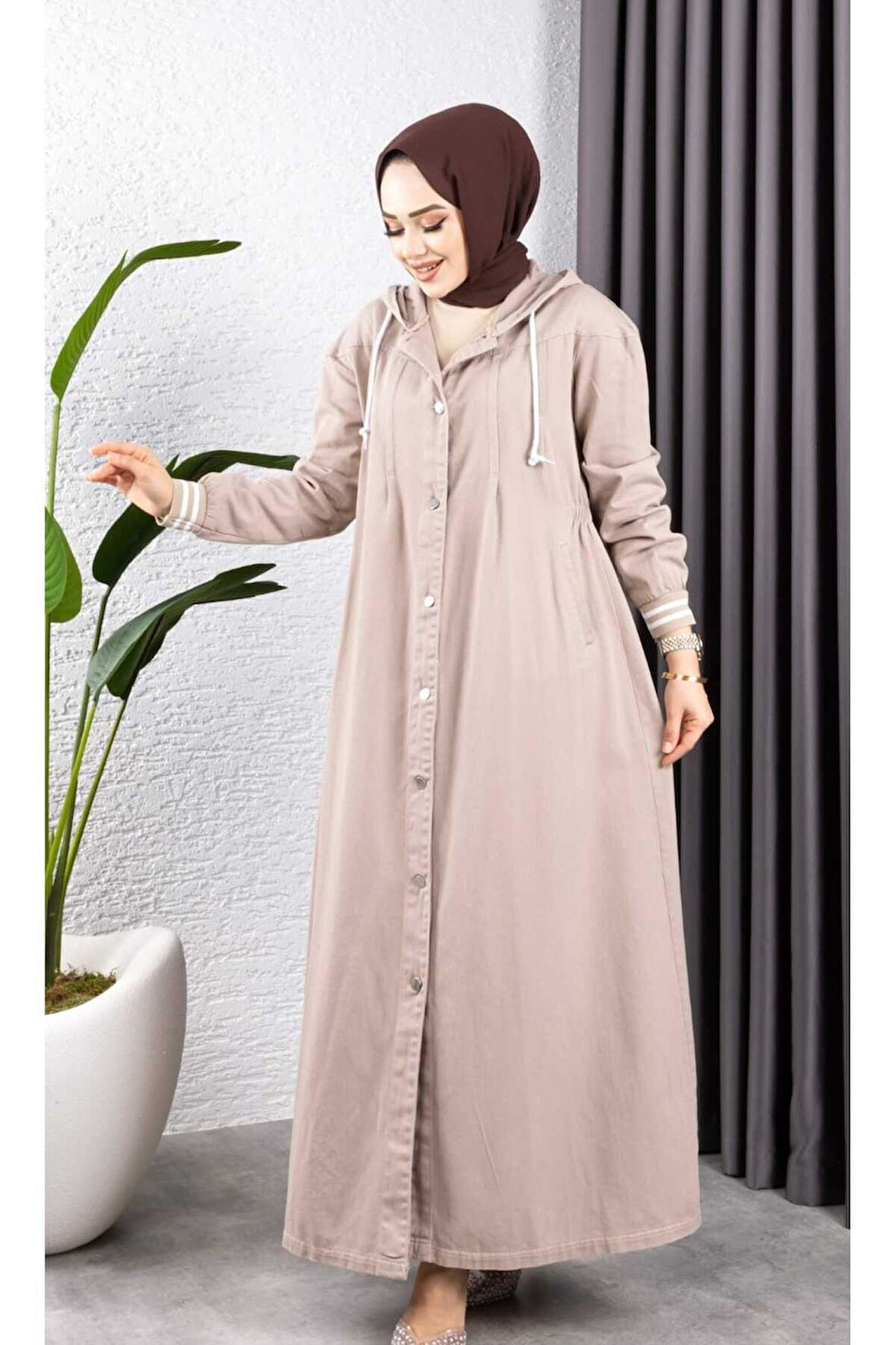 Kadın Kol Ribanalı Gabardin Kap