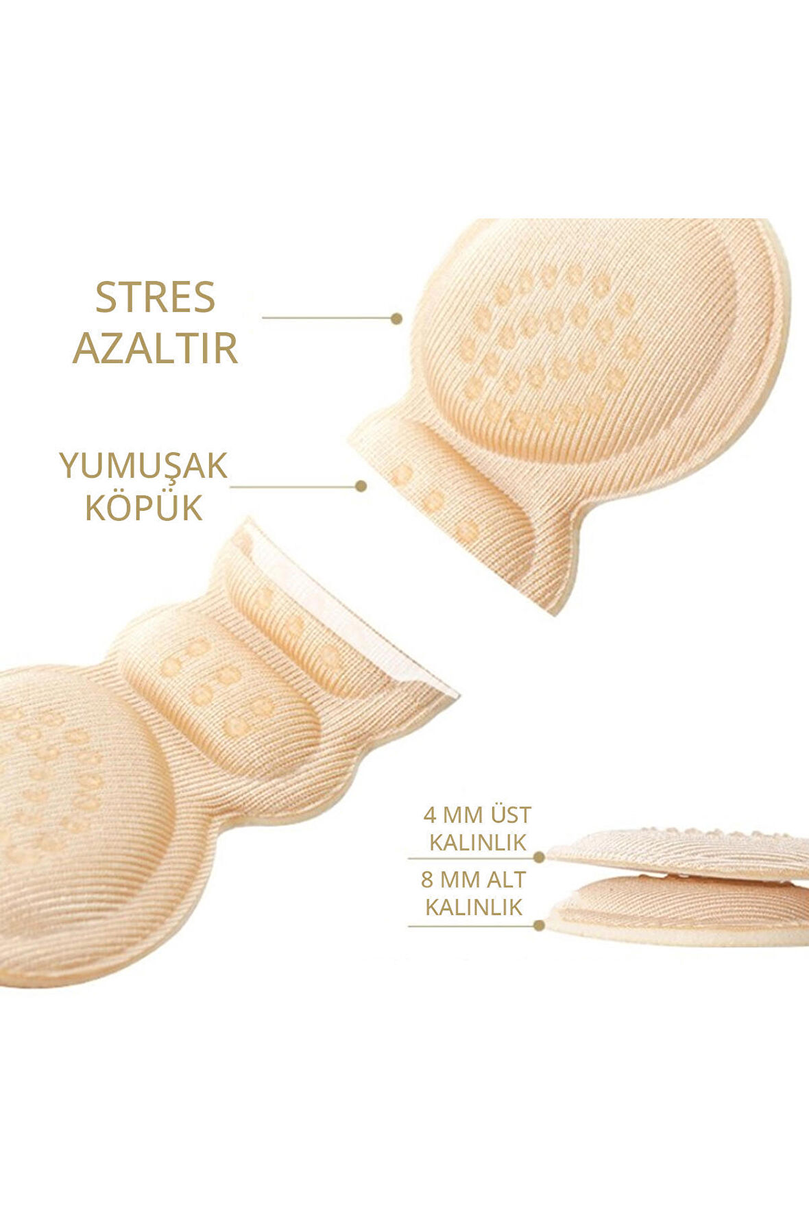 6 Mm Ayakkabı Topuk Vurma Stres Önleyici Pad