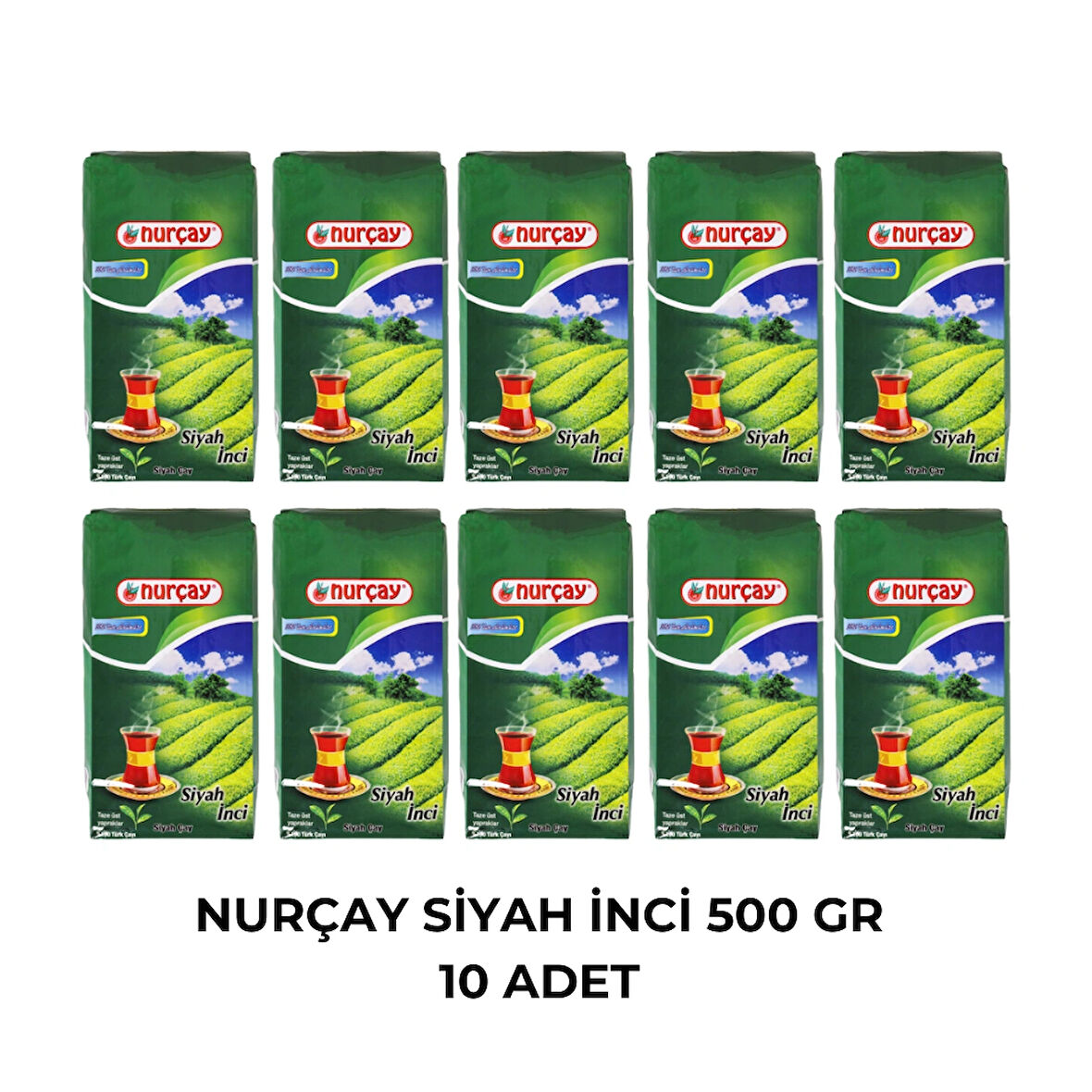 Nurçay Siyah İnci Çayı 500 gr x 10 Adet