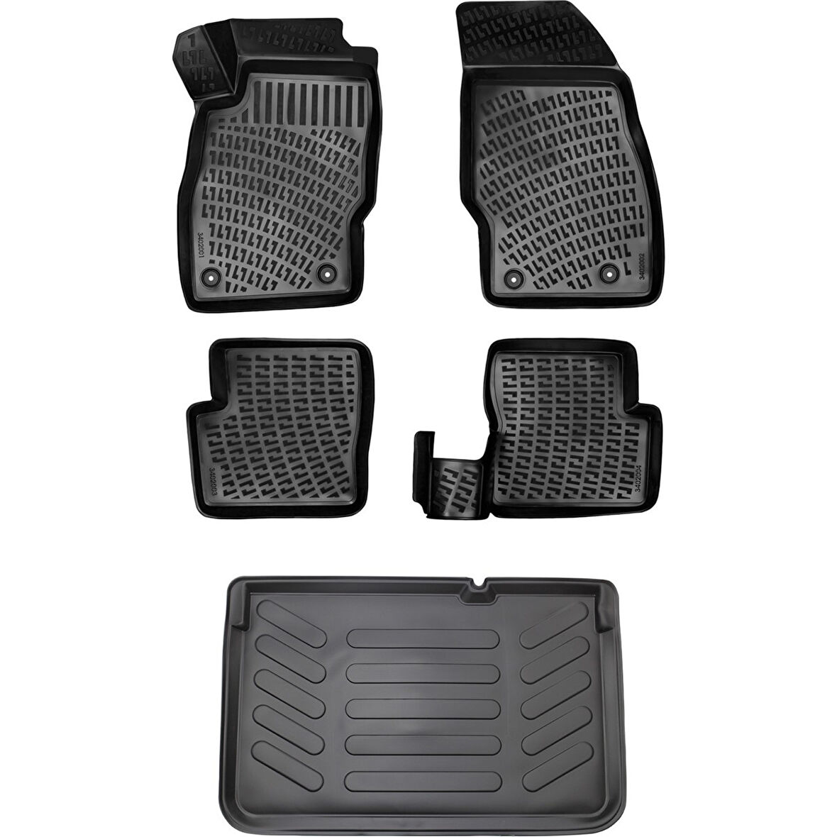 Opel Corsa D 3D Havuzlu Paspas 2007-2014 + Bagaj Havuzu