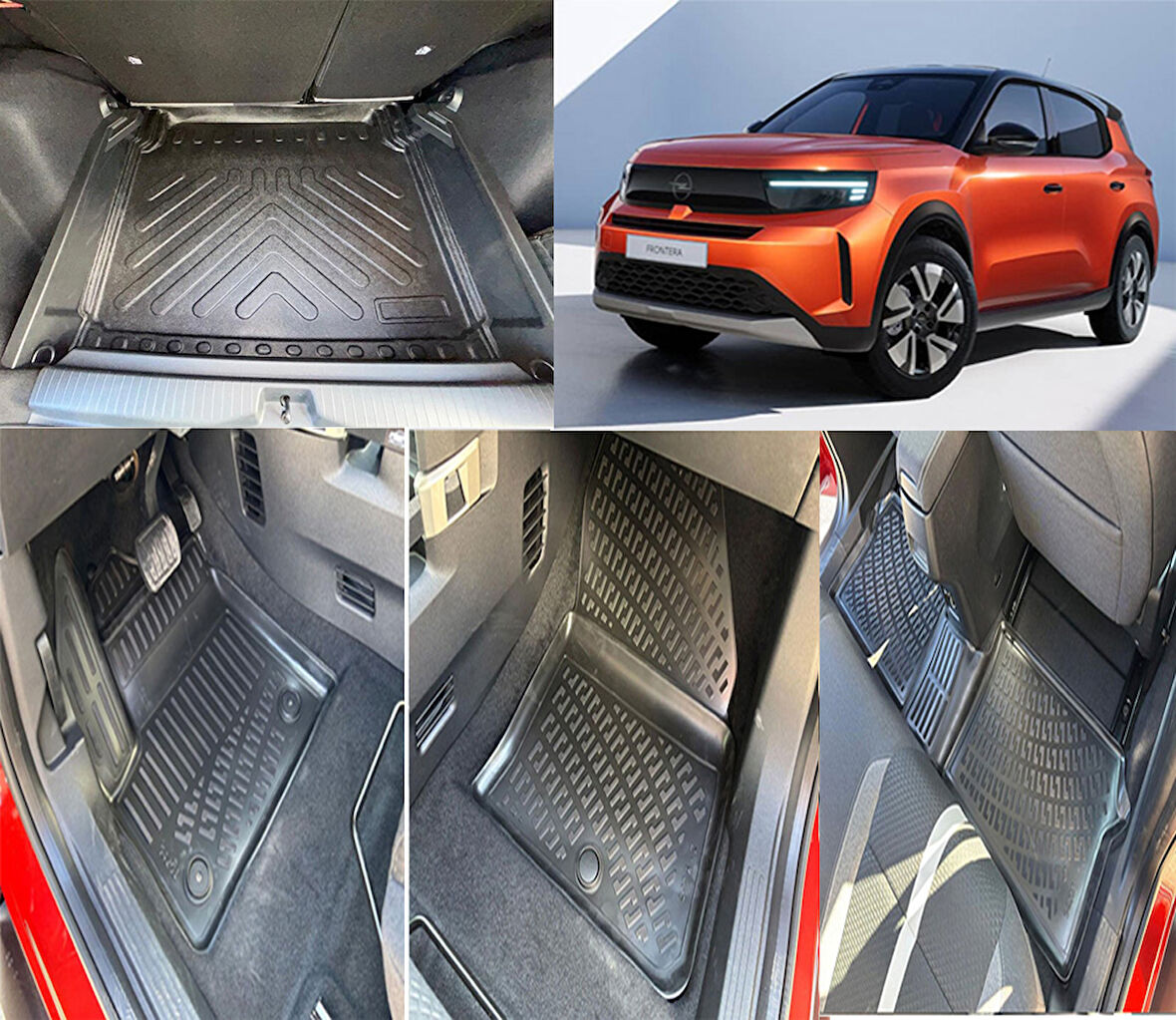 Rizline Opel Frontera Elektrikli  2025 ve Sonrası 3D Havuzlu Paspasve Bagaj Havuzu