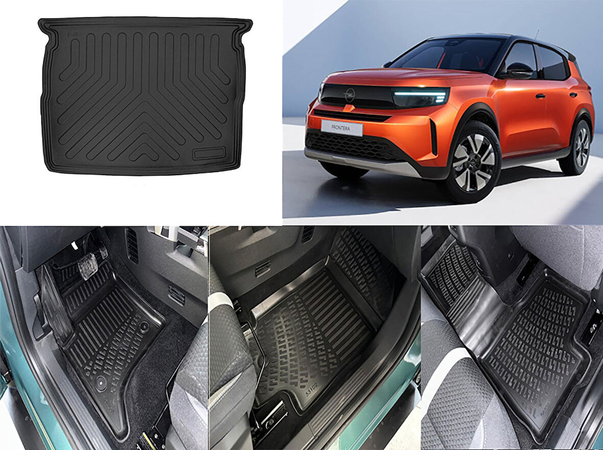 Rizline Opel Frontera Hybrit 3D Havuzlu Paspas ve Üst Bagaj Havuzu Set