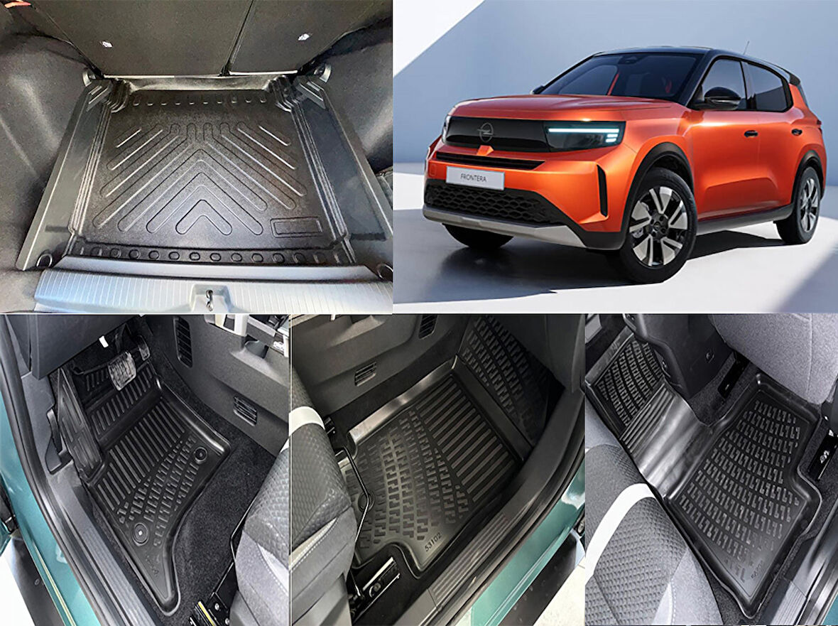 Rizline Opel Frontera Hybrit 3D Havuzlu Paspas ve Sabit Zemin  Bagaj Havuzu Set