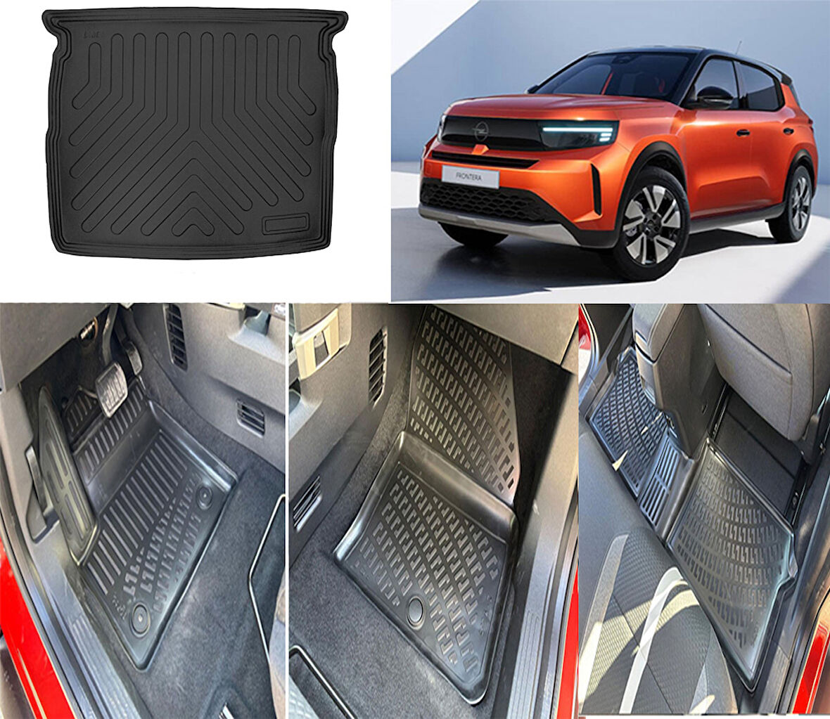 Rizline Opel Frontera Elektrikli  2025 ve Sonrası 3D Paspas ve ÜST Bagaj Havuzu