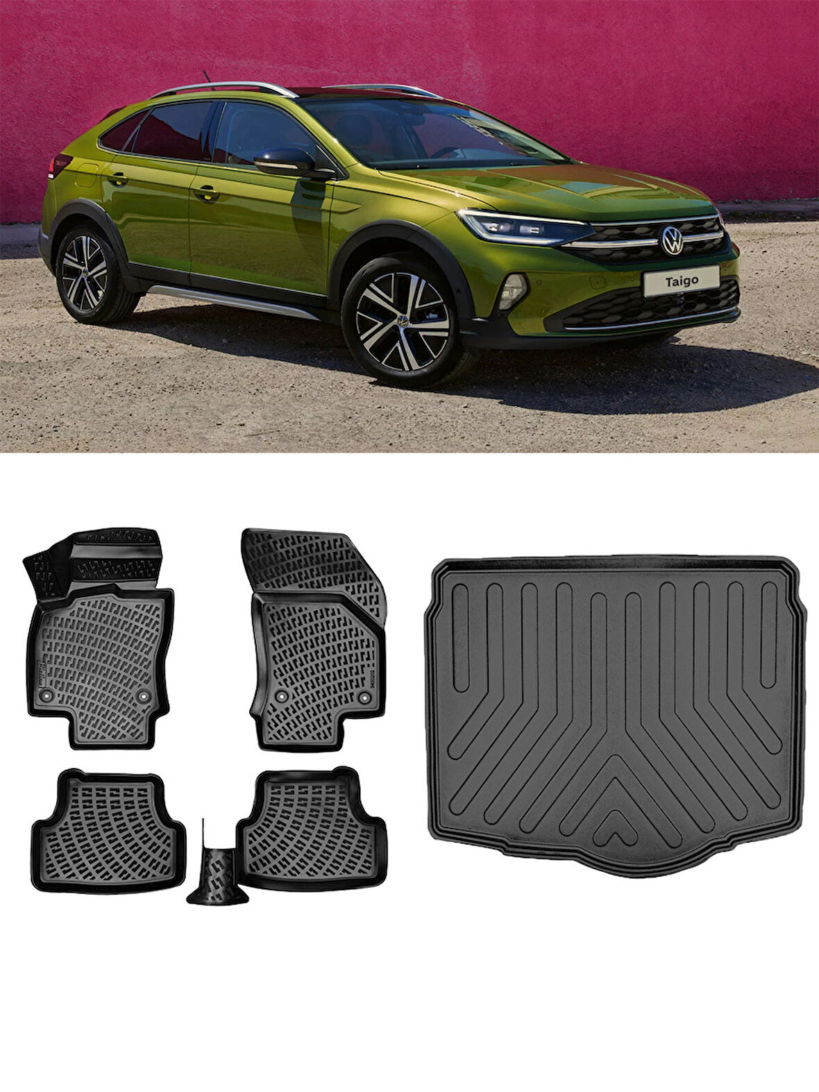 Rizline Volkswagen Taigo 2025 Model  3D Havuzlu Paspas ve Bagaj Havuzu Set