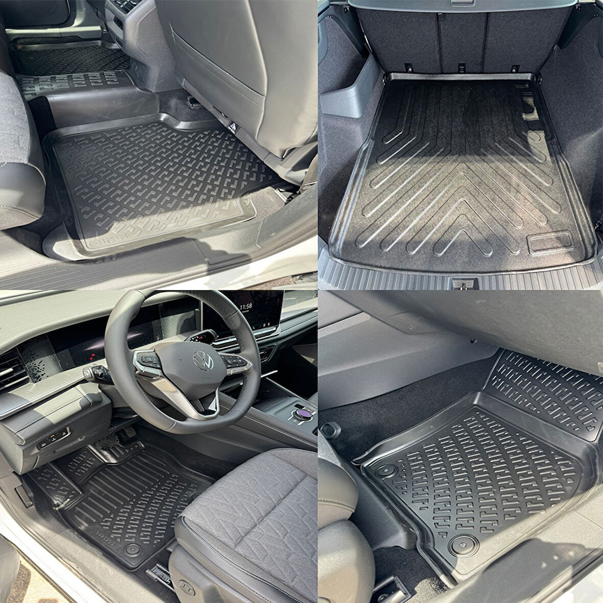 Rizline Volkswagen Tayron 2024 Ve Sonrası 3D Paspas ve Üst Bagaj Havuzu Set