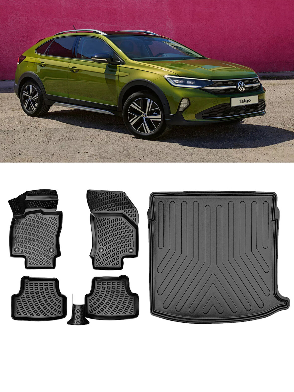 Rizline Volkswagen Taigo 2025 Model  3D Havuzlu Paspas ve ÜST Bagaj Havuzu Set 