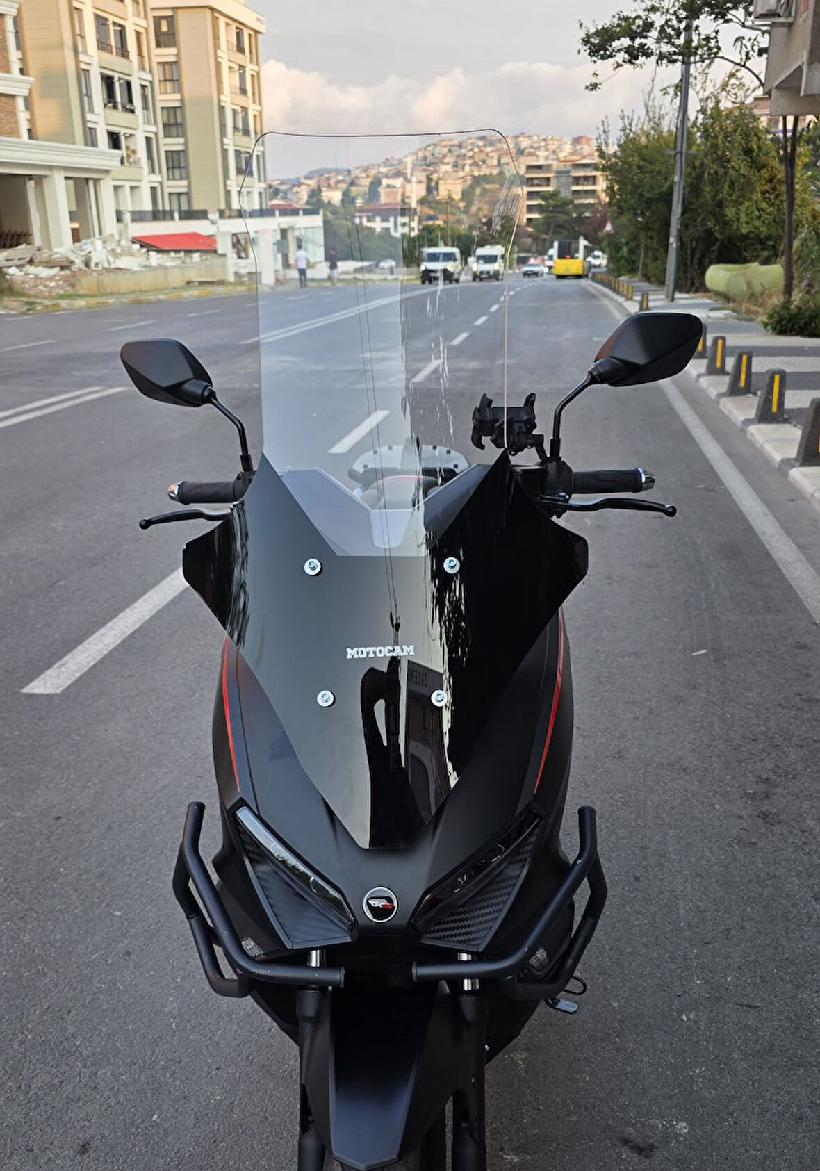 MOTOCAM RKS Lince 125 Siperlik Ön Cam 2021-2025 Model 78cm Şeffaf Renkli 4mm UZUN CAM